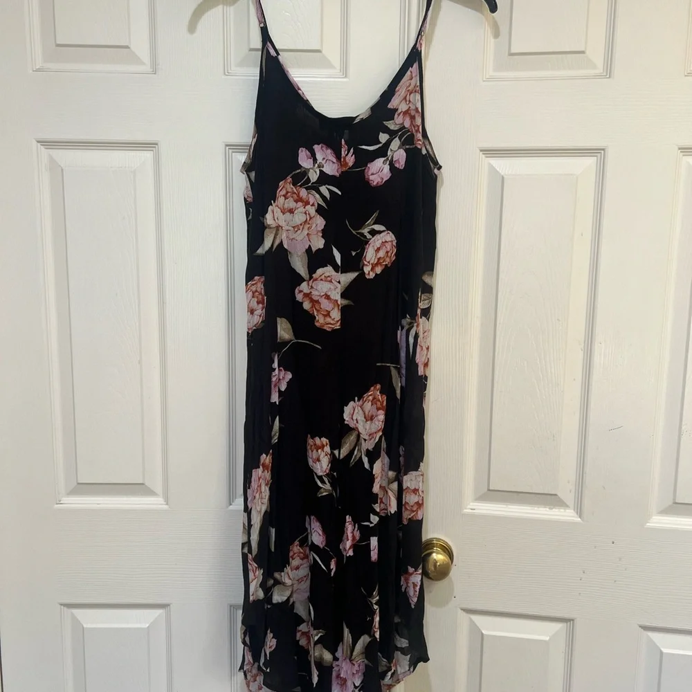 Audrey 1+3 Black floral Wide Leg Jumpsuit Boho Resort Chic small